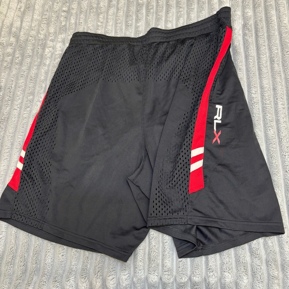 Ralph Lauren RLX Board Shorts Mens L Black Lined‎ Surf Swim Trunks Wetsuit